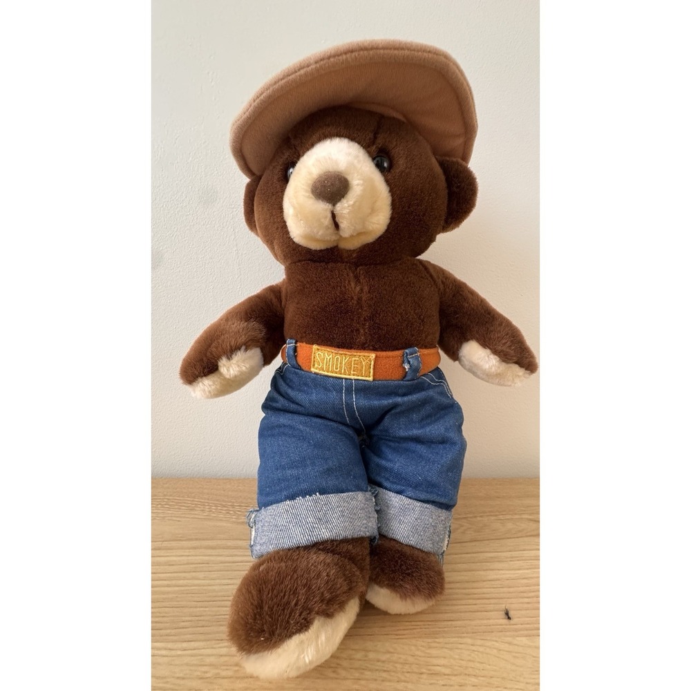 Vintage Smokey Bear Plush 14" Sears Three Bears Made in Korea Ranger Toy
